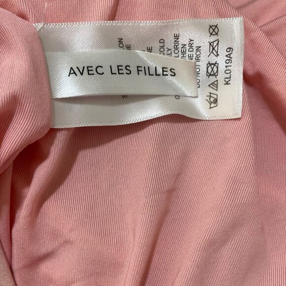 Pink Fringe Halter Bodysuit With Swirl Design Party Dancewear Soft Fabric Adjust - Picture 8 of 9